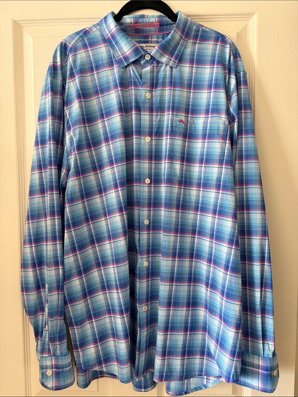 Tommy Bahama Blue Plaid Long-Sleeve Button-Down Shirt